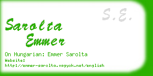 sarolta emmer business card